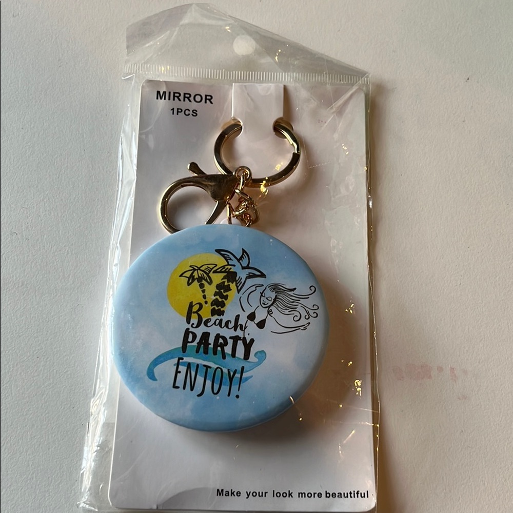 Beach Party Keychain Mirror NIP